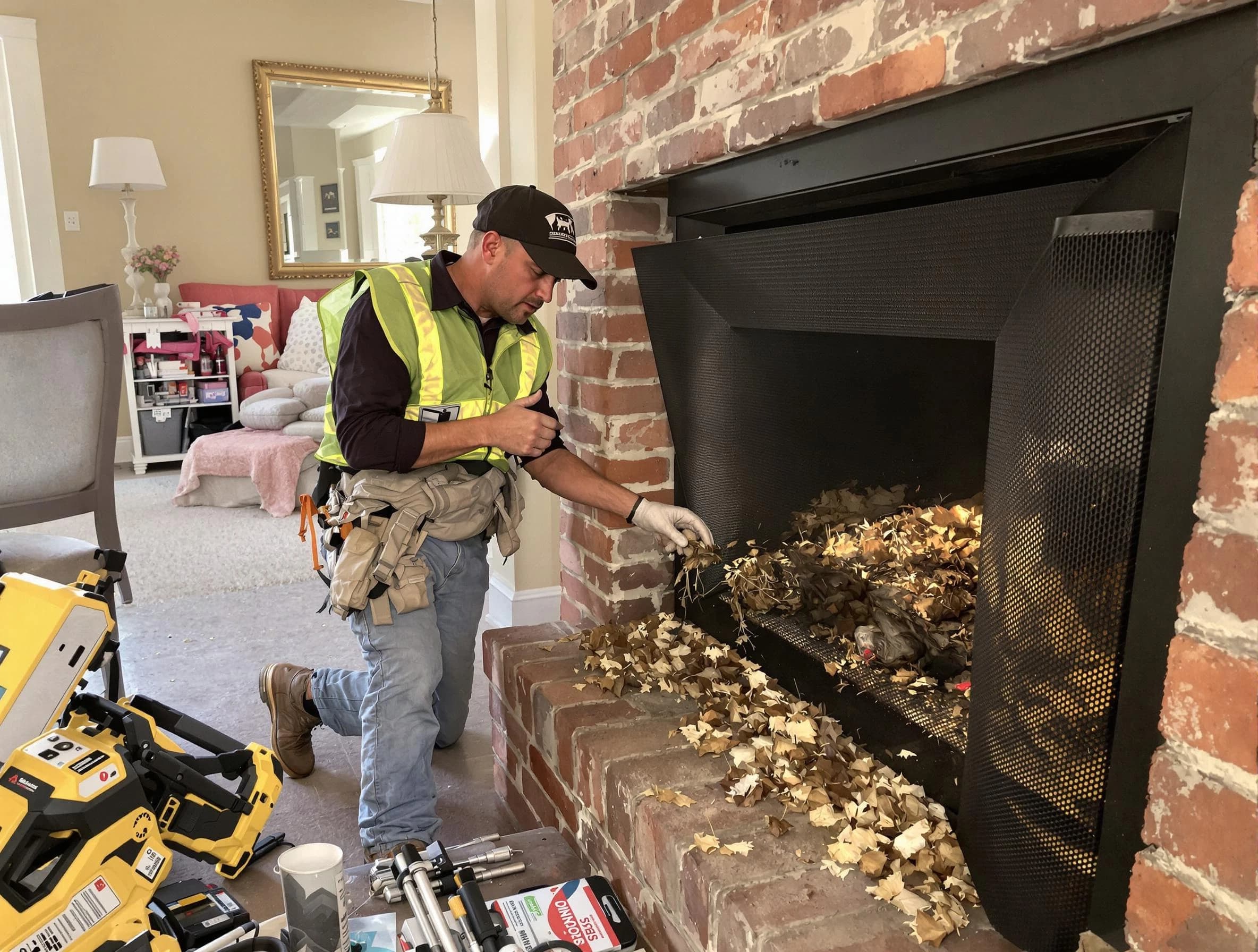 Safe screening installation by Galloway Chimney Sweep in Galloway, NJ