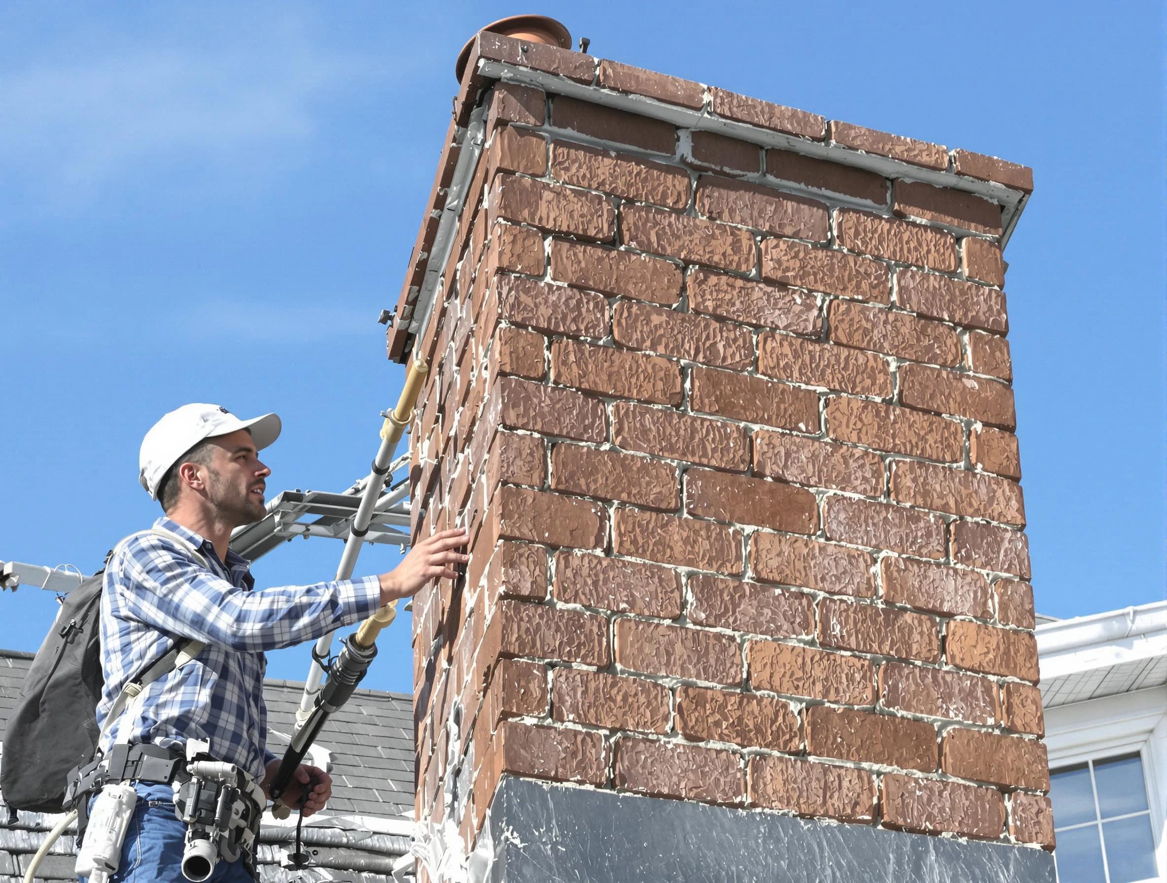 Brickwork for a chimney rebuild by Galloway Chimney Sweep in Galloway, NJ