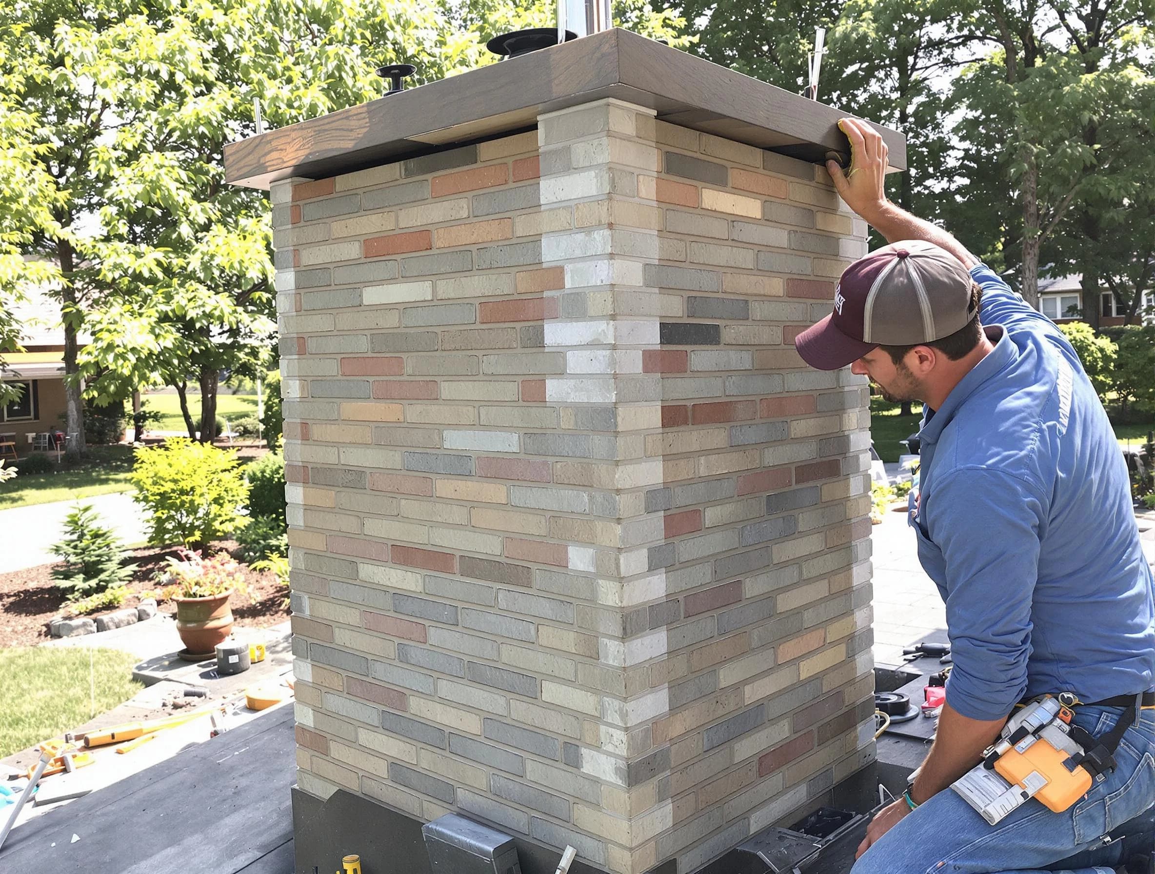 Galloway Chimney Sweep completing a modern chimney remodel in Galloway, NJ