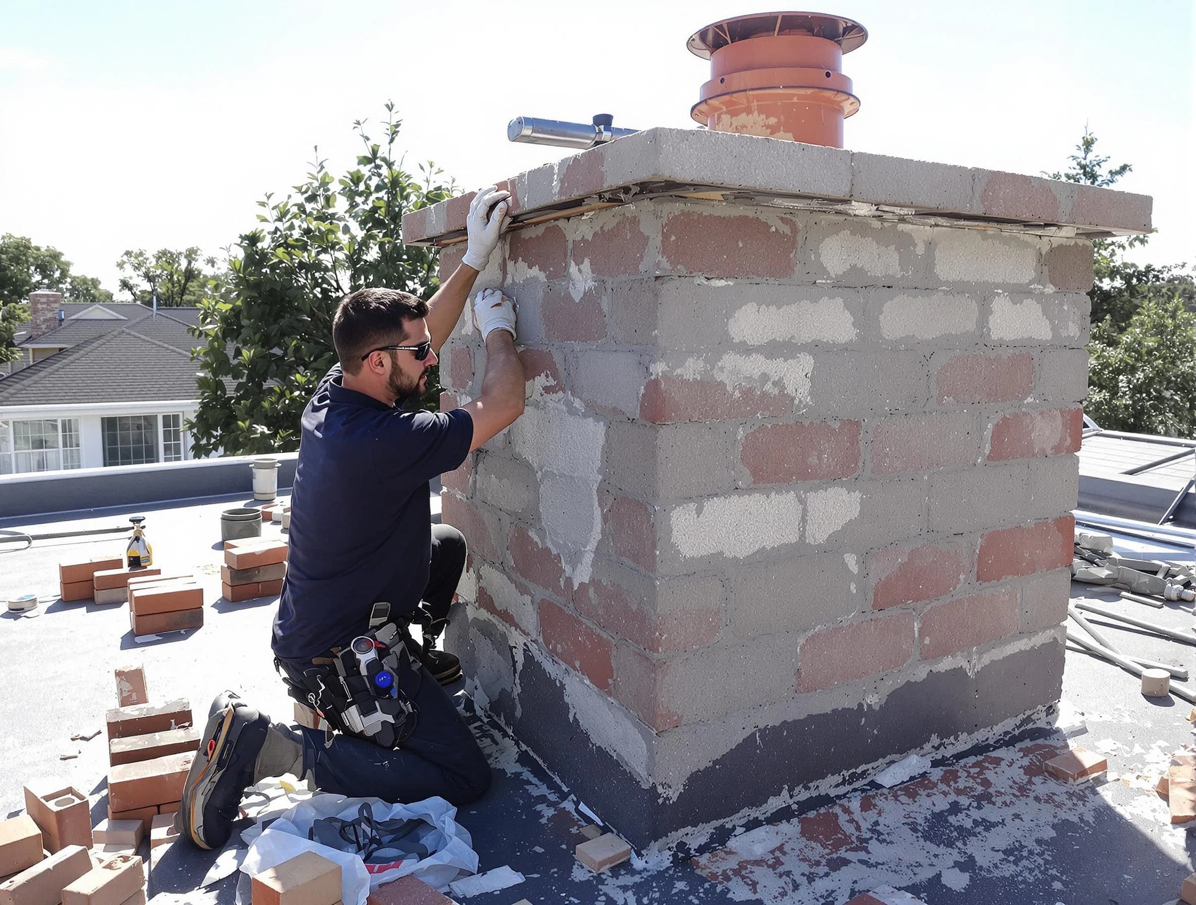 Advanced chimney repair process by Galloway Chimney Sweep in Galloway, NJ